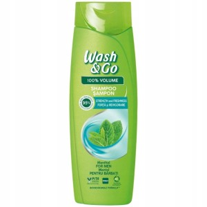 Wash&Go Szampon do włosów dla mężczyzn Menthol 360 ml