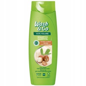 Wash&Go Szampon do włosów zniszczonych Shea Butter 360 ml