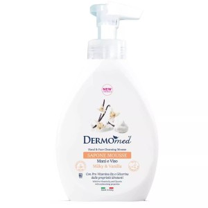 Dermomed Mydło do rąk i twarzy w piance Mleko i Wanilia 500 ml