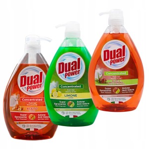 Zestaw Dual Power 3x Płyn do naczyń 1l - Vinegar + Cytryna + Aloe&Melograno