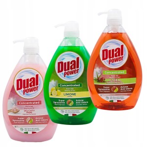Zestaw Dual Power 3x Płyn do naczyń 1l - Delicato Mani + Cytryna + Aloe&Melograno
