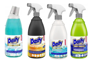 Dasty Zestaw chemii domowej - odplamiacz, odtłuszczacz, szyby i lustra, wc