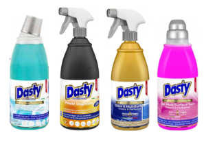 Dasty Zestaw chemii domowej - szyby, podłogi, wc, odtłuszczacz