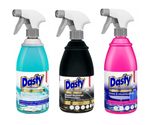 Dasty Zestaw chemii domowej - płyn do szyb, czyszczenie łazienki, skóra i drewno