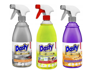 Dasty Zestaw chemii domowej - odkamieniacz, odtłuszczacz, płyn do płyt indukcyjnych
