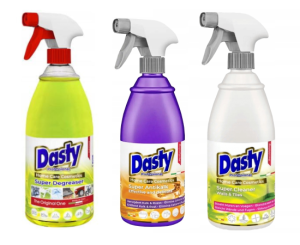 Dasty Zestaw chemii domowej - Odkamieniacz, odtłuszczacz, spray na pleśń