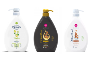 Dermomed Zestaw 3x Żel pod prysznic 1 L - Argan, Migdał, Limonka