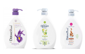 Dermomed Zestaw - 3x Żel pod prysznic 1000 ml - Migdał, Irys, Lime