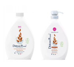 Dermomed Zestaw - Mydło w płynie + Żel pod prysznic Migdał 1000 ml