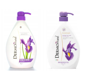 Dermomed Zestaw - Mydło w płynie + Żel pod prysznic Irys 1000 ml
