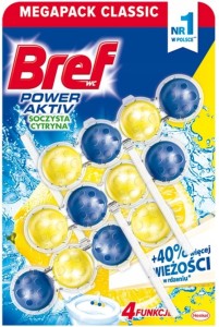 Bref Power Aktiv Zawieszka do WC Lemon 3x50 g