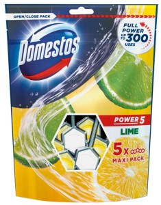 Domestos Zawieszka do WC Maxi Power Lime 5x55 g