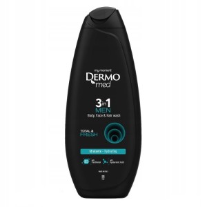 Dermomed Żel pod prysznic męski 3w1 Total Fresh 450 ml