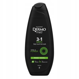 Dermomed Żel pod prysznic męski 3w1 Total Power 450 ml