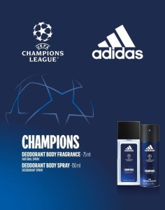 Adidas Zestaw prezentowy dla mężczyzn Champions Dezodorant 75 ml + Antyperspirant 150 ml