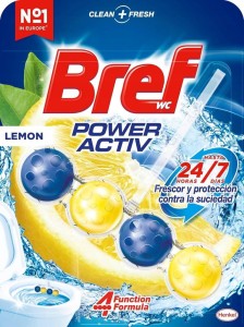Bref Power Activ Zawieszka czyszcząca do WC Lemon 50 g
