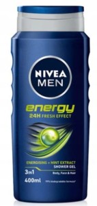 Nivea Men Żel pod prysznic dla mężczyzn 3w1 Energy 400 ml