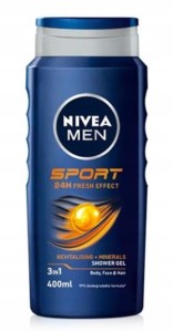 Nivea Men Żel pod prysznic dla mężczyzn 3w1 Sport 24H Fresh Effect 400 ml