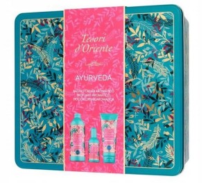 Tesori d'Oriente Zestaw prezentowy Ayurveda Woda perfumowana + Żel + Płyn do kąpieli