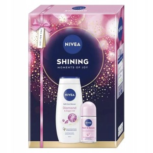 Nivea Zestaw kosmetyków dla kobiet Shining Żel pod prysznic 250 ml + Dezodorant roll-on 50 ml