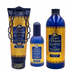Zestaw Tesori d'Oriente Żel + Woda perfumowana + Płyn do kąpieli - Aegyptus