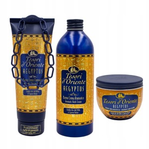 Zestaw Tesori d'Oriente Żel + Krem do ciała + Płyn do kąpieli - Aegyptus