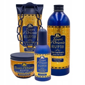 Zestaw Tesori d'Oriente Żel + Krem do ciała + Płyn + Woda perfumowana - Aegyptus