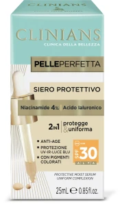 Clinians Serum do twarzy przeciwzmarszczkowe Pelle Perfetta SPF 30 25 ml