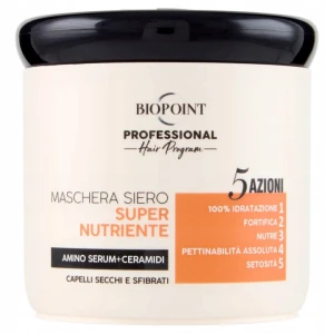 Biopoint Odżywcza maska do włosów suchych i zniszczonych Super Nutriente 400 ml