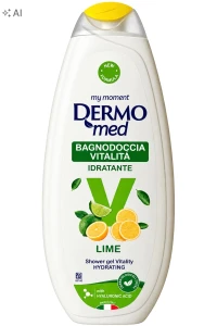Dermomed Nawilżający żel pod prysznic z kwasem hialuronowym Lime 650 ml