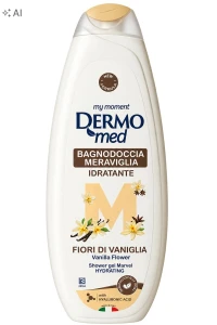 Dermomed Nawilżający żel pod prysznic z kwasem hialuronowym Wanilia 650 ml