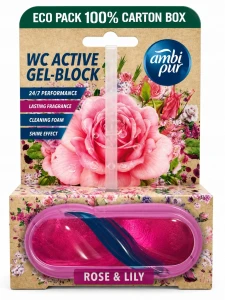 Ambi Pur Żelowa zawieszka do WC Rose & Lily 45 g