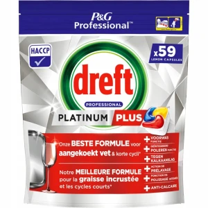 Dreft Platinum Plus Kapsułki do zmywarki Lemon 59 szt.